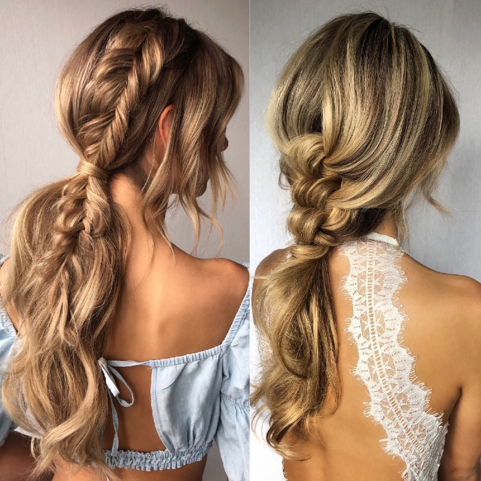 Voluminous Blonde Balayage Braided Ponytail Voluminous Blonde Balayage Braided Ponytail — Braided Ponytail 2027