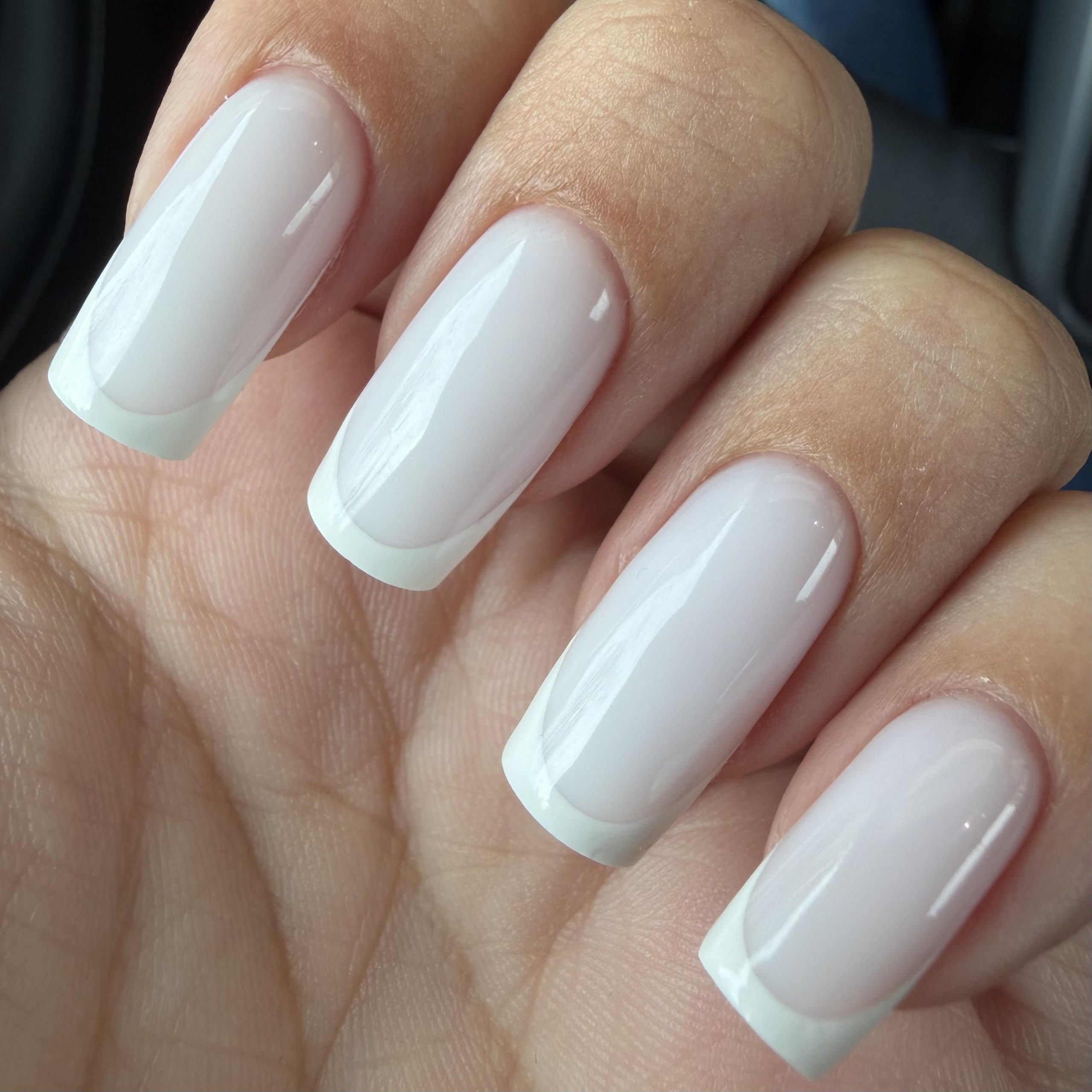 Long Square Milky White French Long Square Milky White French — White French Tip Nails 2027