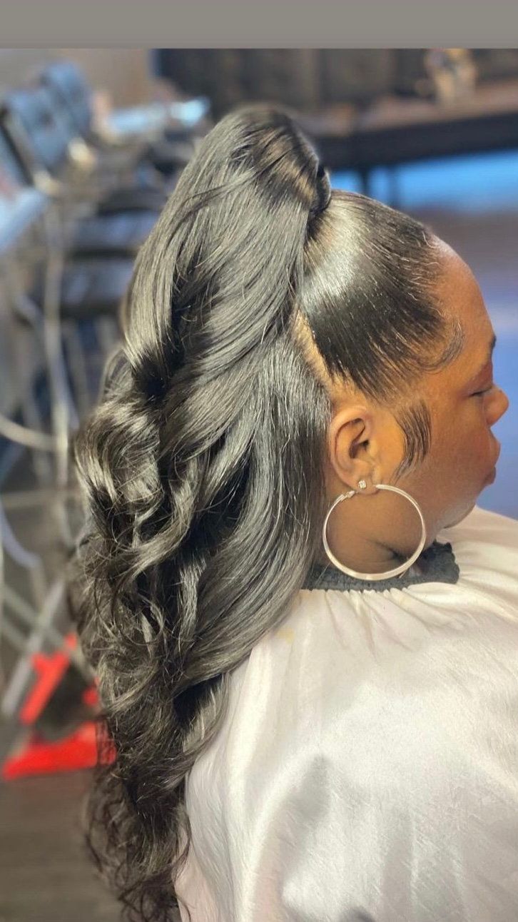 Voluminous Curls High Ponytail Voluminous Curls High Ponytail — Half Up Half Down Hairstyles 2027 with Weave