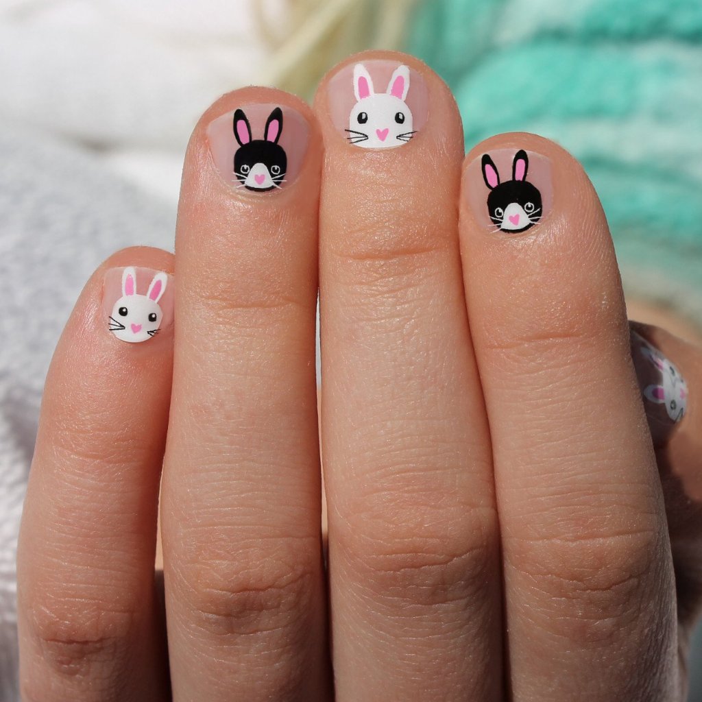 Clear Polish Bunny Face Decals Clear Polish Bunny Face Decals — Funny Bunny Nails 2027