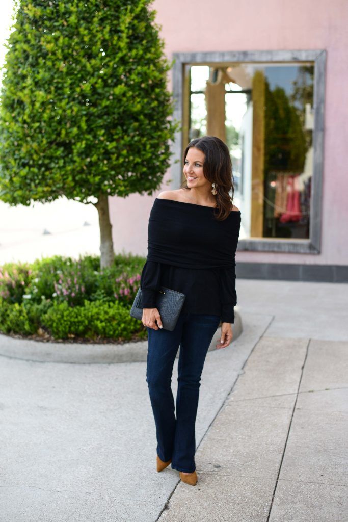 Off-the-Shoulder Top with Dark Wash Bootcut Jeans Off-the-Shoulder Top with Dark Wash Bootcut Jeans — Bootcut Jeans Outfits 2027 with Heels