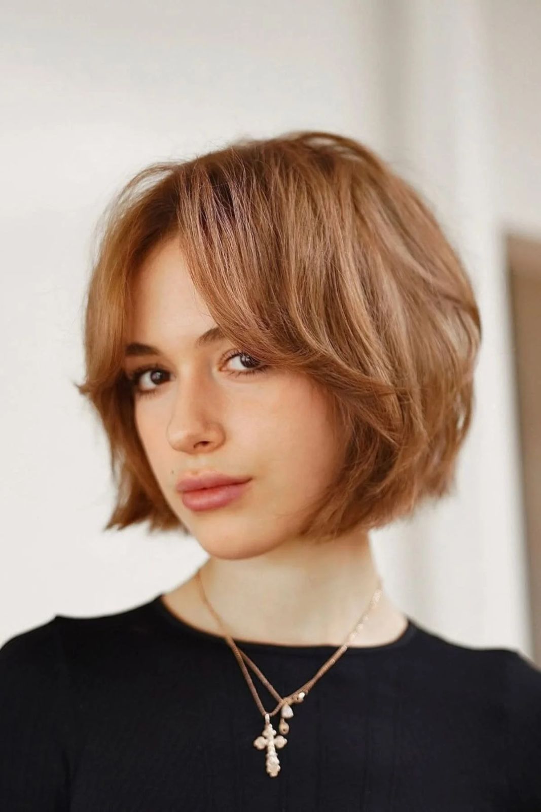 Medium Brown Bob With Curtain Bangs Medium Brown Bob With Curtain Bangs — Bob 2027 for Straight Hair