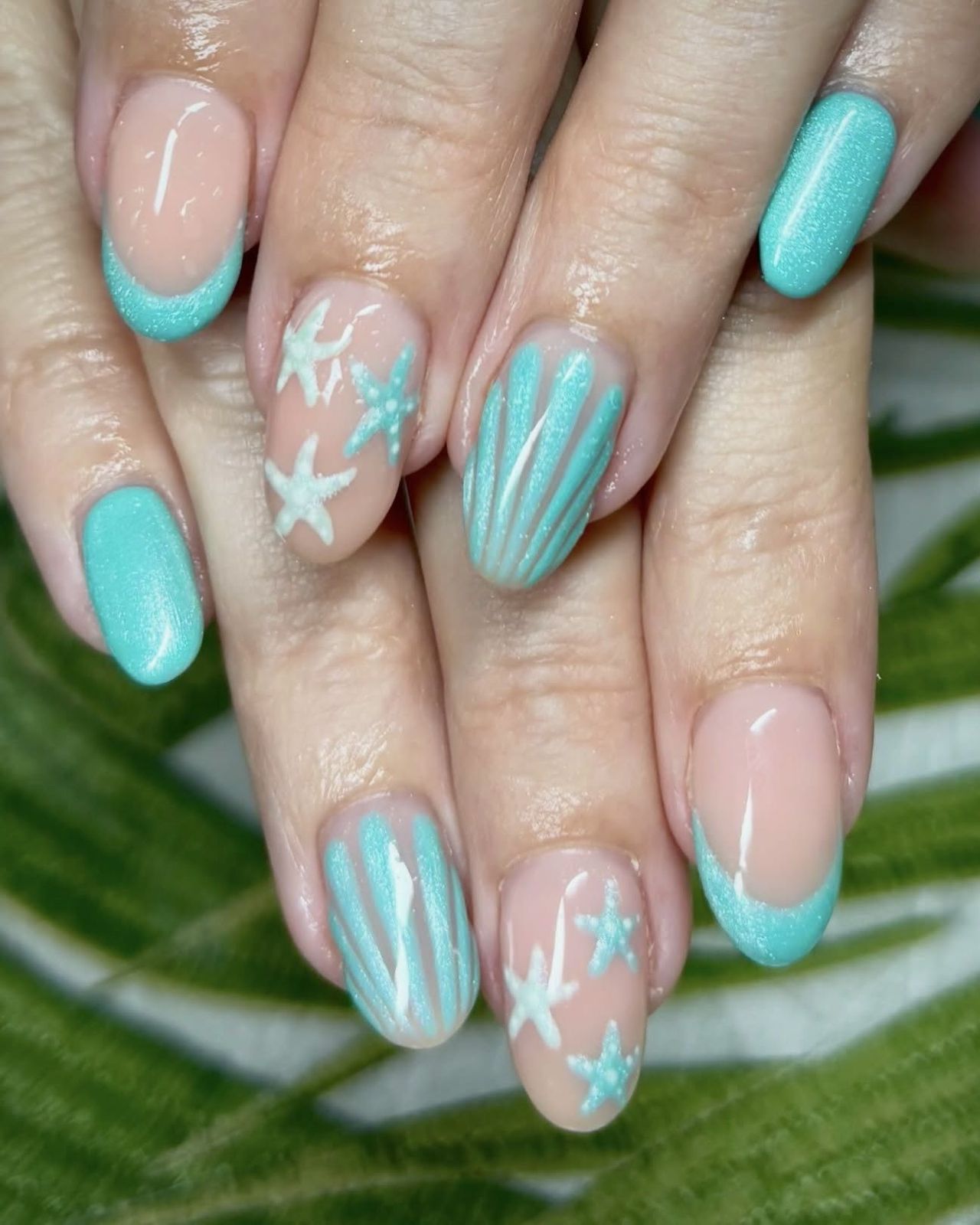Summer Beach Visual Idea — Teal Nails 2027