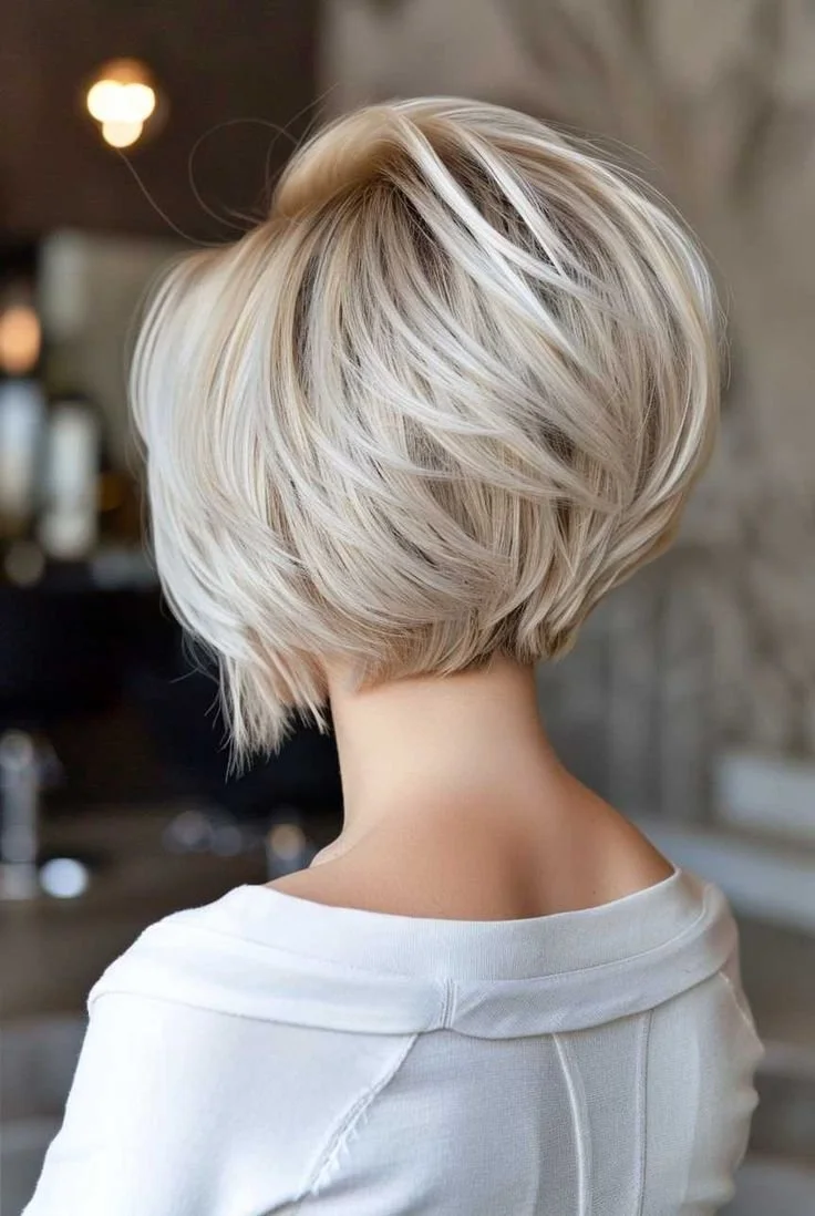 Stacked Ash Bob Voluminous Blowout Stacked Ash Bob Voluminous Blowout — Hairstyles 2027 for Fine Hair