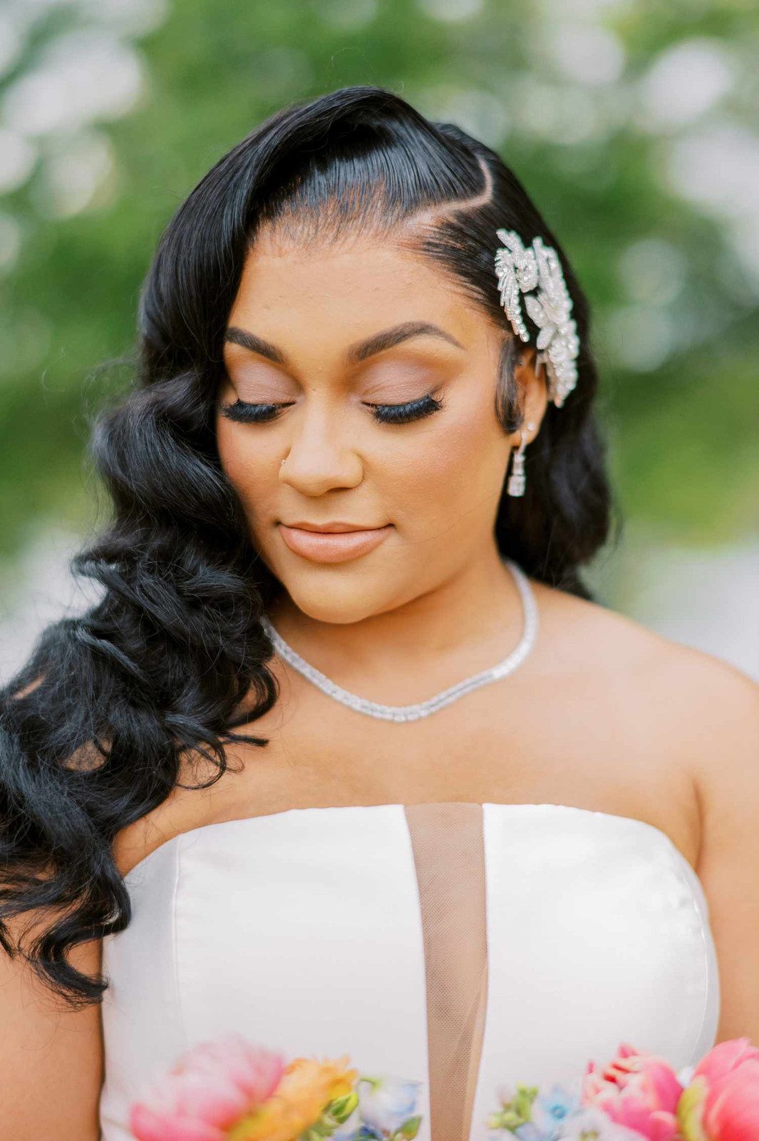 Deep Waves Black Hair — Prom Hair 2027 for Strapless Dress