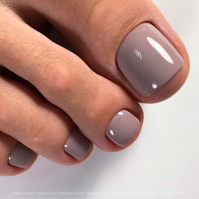 Glossy Taupe Toenails Glossy Taupe Toenails — Neutral Toe Nails 2027