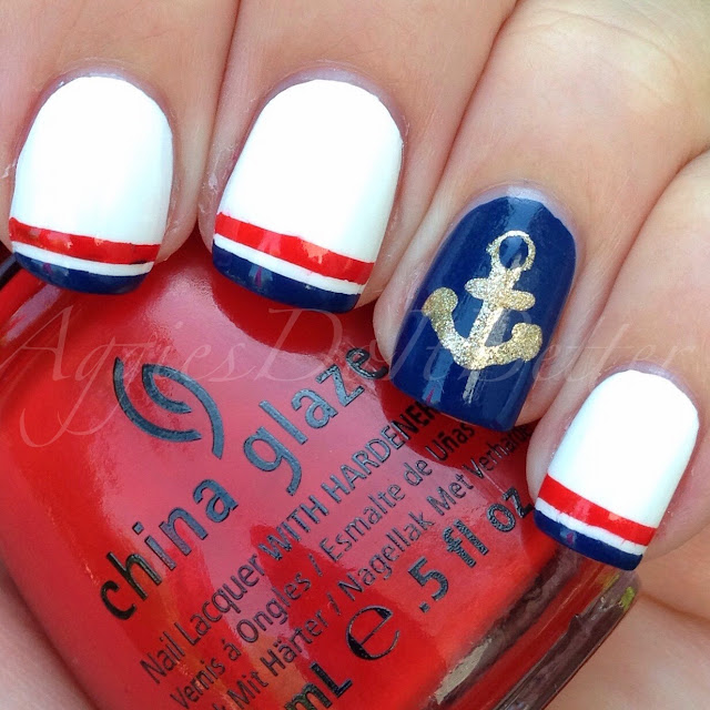 Medium Square Nautical Anchor Design Medium Square Nautical Anchor Design — Memorial Day Nails 2027