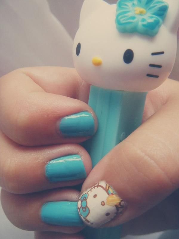 Visual Idea — Short Hello Kitty Nails 2027 for Kids