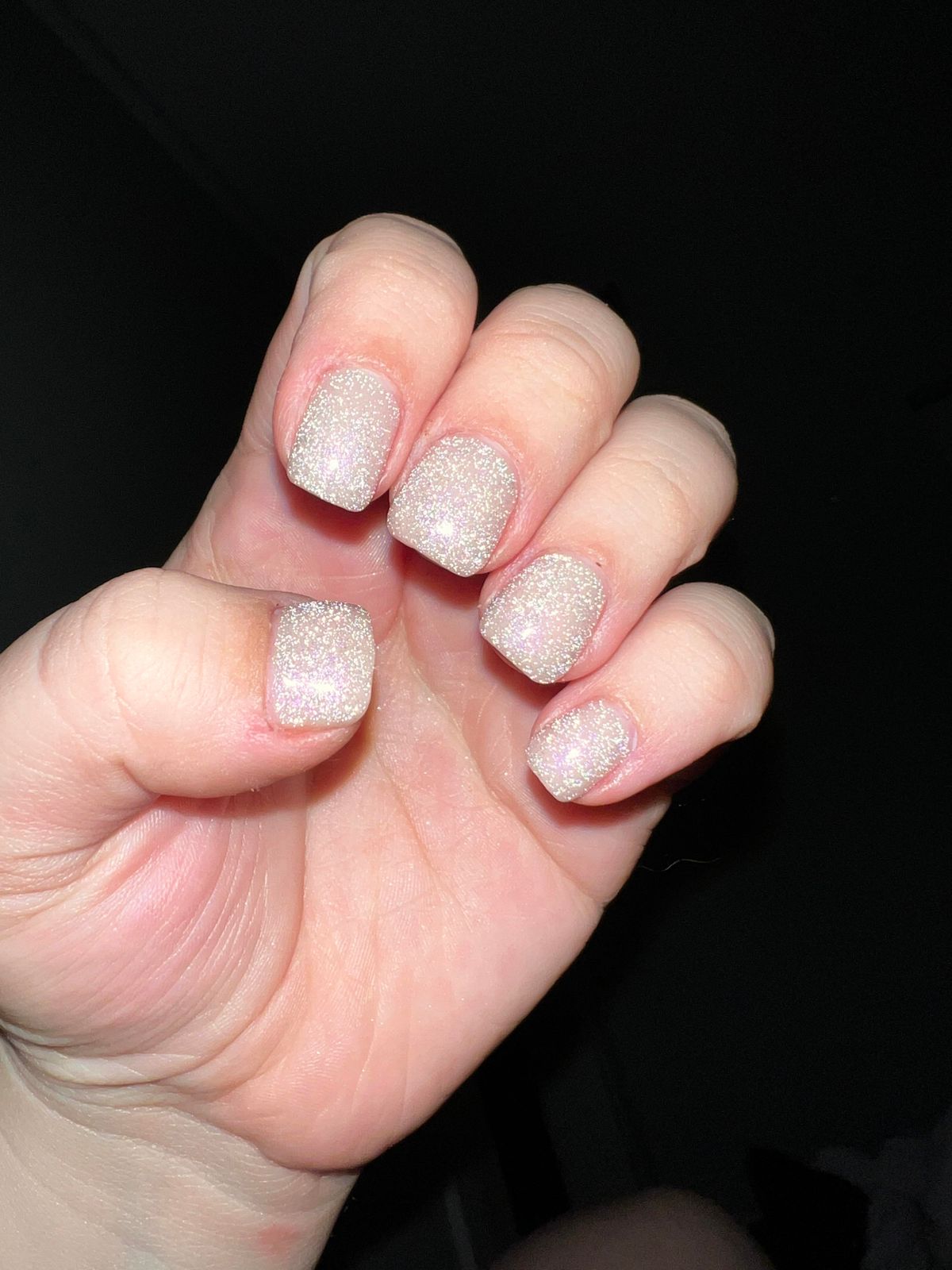 Short Square Iridescent Glitter Short Square Iridescent Glitter — Nails 2027 for Wide Nail Beds