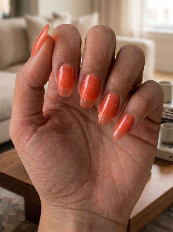 Jelly Orange Gradient Square Nails Jelly Orange Gradient Square Nails — Spring Acrylic Nails 2027