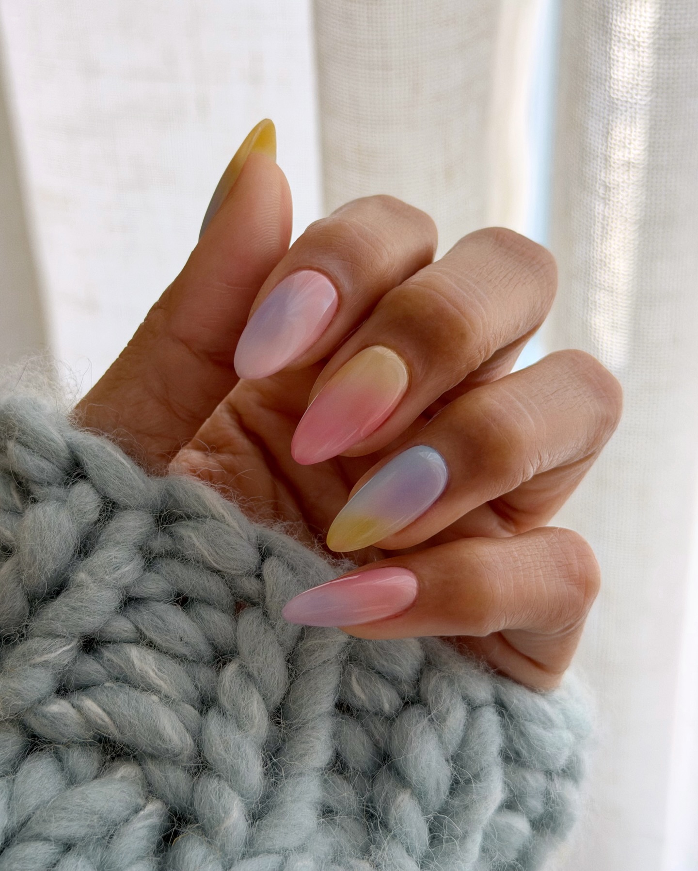 Pastel Ombre Gradient Almond Nails Pastel Ombre Gradient Almond Nails — Summer Almond Nails 2027