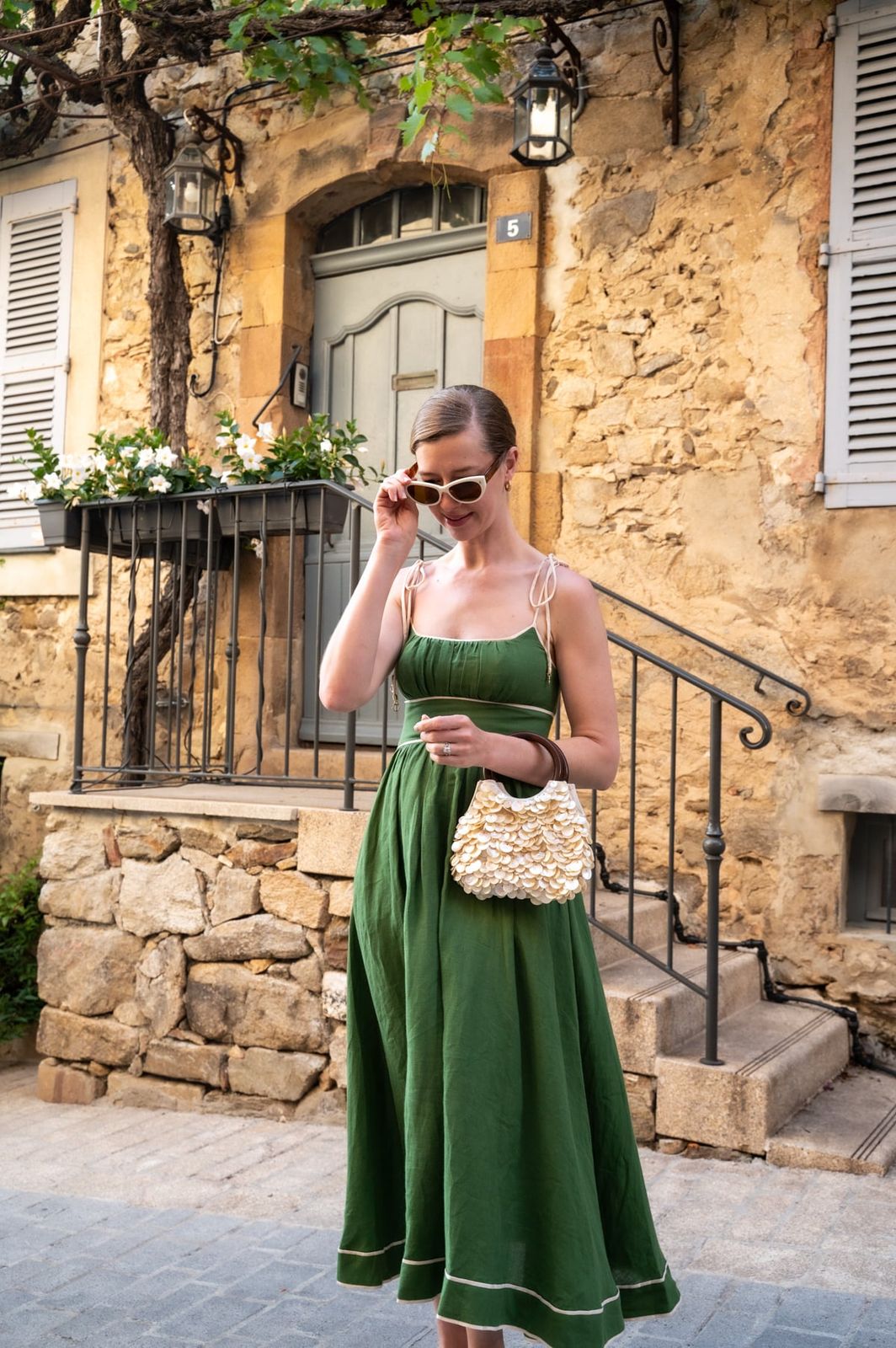 Flat Sandals Outfit Idea — Midi Picnic Dress 2027