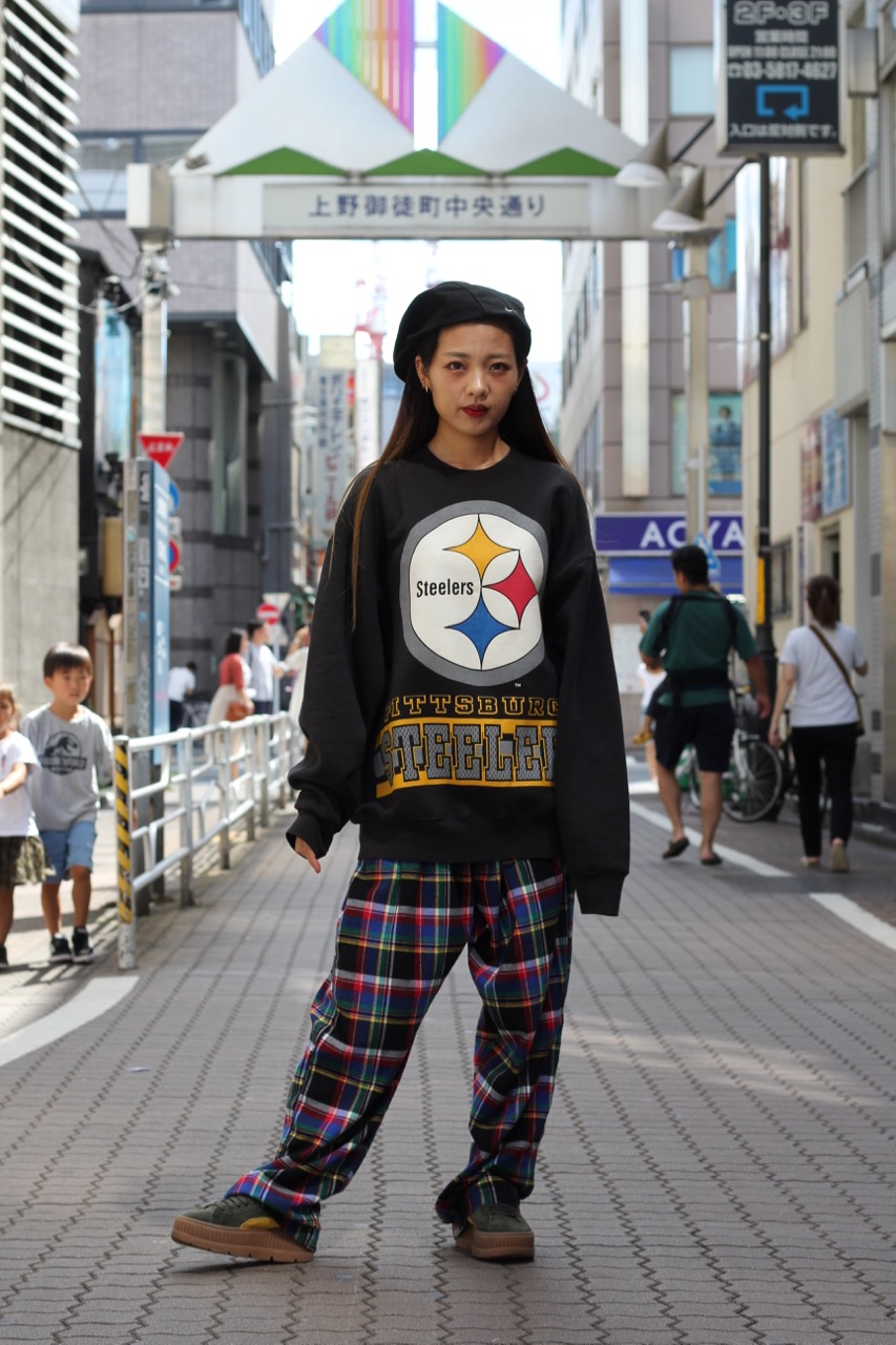 Steelers Logo Sweatshirt with Plaid Wide-Leg Pants — NASCAR Outfits 2027