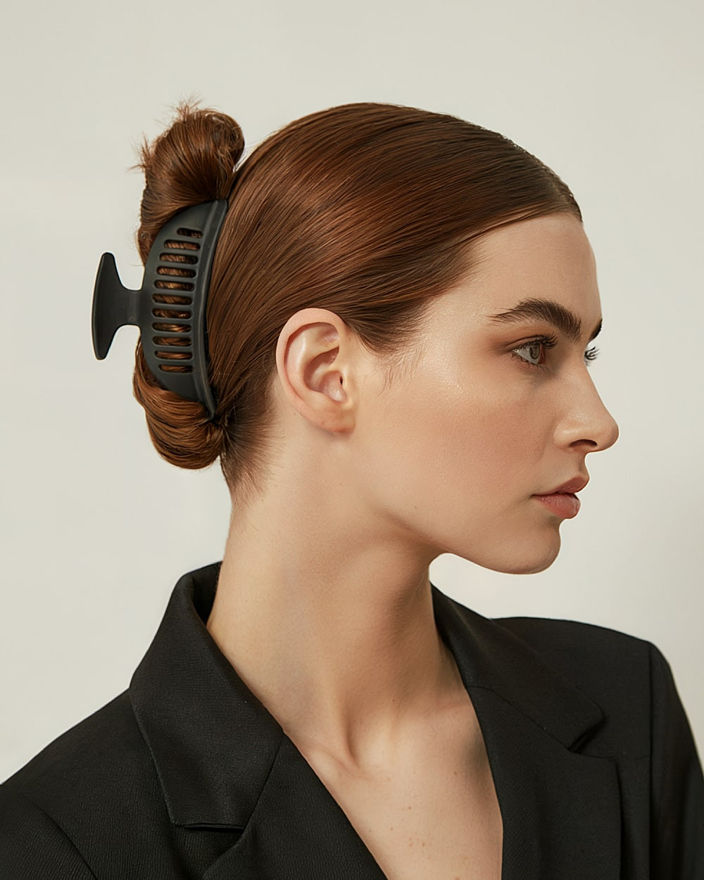 Visual Idea — A Dark Brown Claw Clip Twist Hairstyles 2027