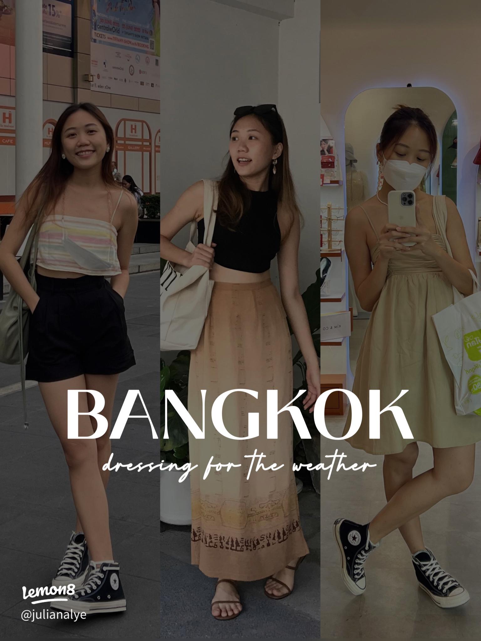 Striped Crop Top and Black Shorts for Casual Vacation Striped Crop Top and Black Shorts for Casual Vacation — Thailand Outfits 2027