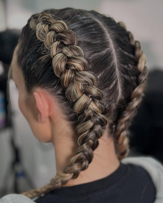Thick Dark Brown Dutch Braids Thick Dark Brown Dutch Braids — Second Day Hairstyles 2027