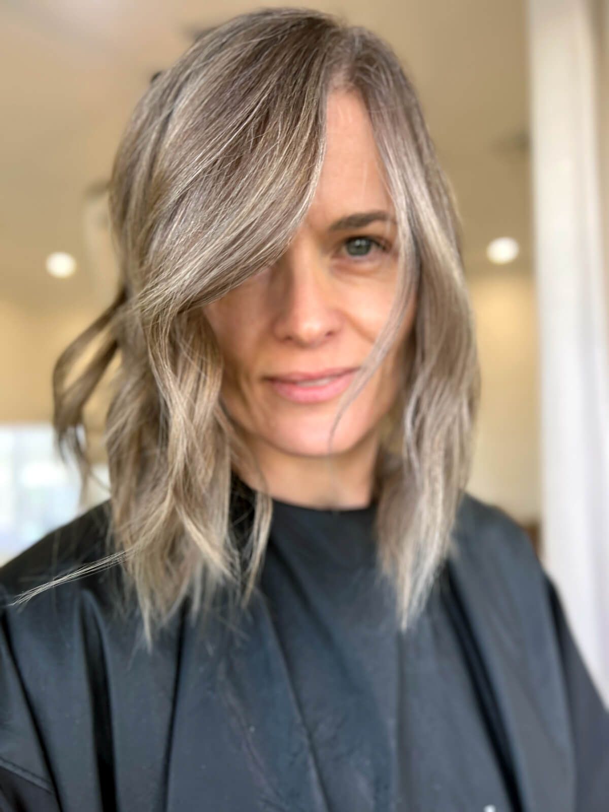 Curtain Bangs Visual Idea Curtain Bangs Visual Idea — Balayage on Gray Hair 2027