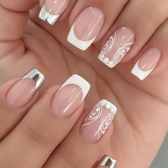 Festive Bridal Visual Idea Festive Bridal Visual Idea — Micro French Nails 2027