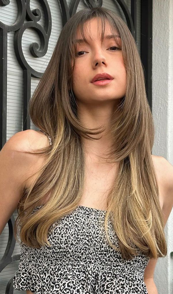 Medium Brown With Blonde Highlights Visual Idea Medium Brown With Blonde Highlights Visual Idea — Subtle Layered Haircut 2027