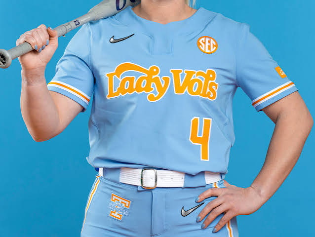 Light Blue 'Lady Vols' Softball Uniform Light Blue 'Lady Vols' Softball Uniform — Softball Outfits for Women 2027