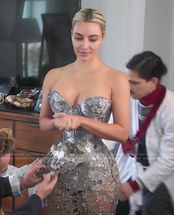 Edgy Evening: Metallic Corset and Embellished Skirt — Metallic Outfits 2027
