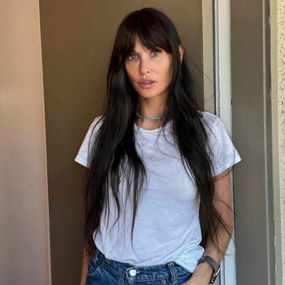 Light Brown Shag With Side Parted Bardot Bangs Light Brown Shag With Side Parted Bardot Bangs — Bardot Bangs 2027