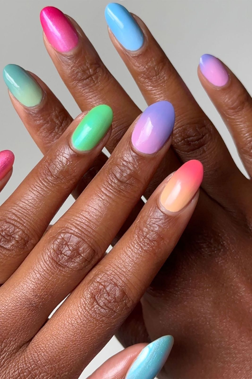 Vibrant Pastel Ombre Gradients on Dark Skin — Pastel Nails 2027 for Brown Skin