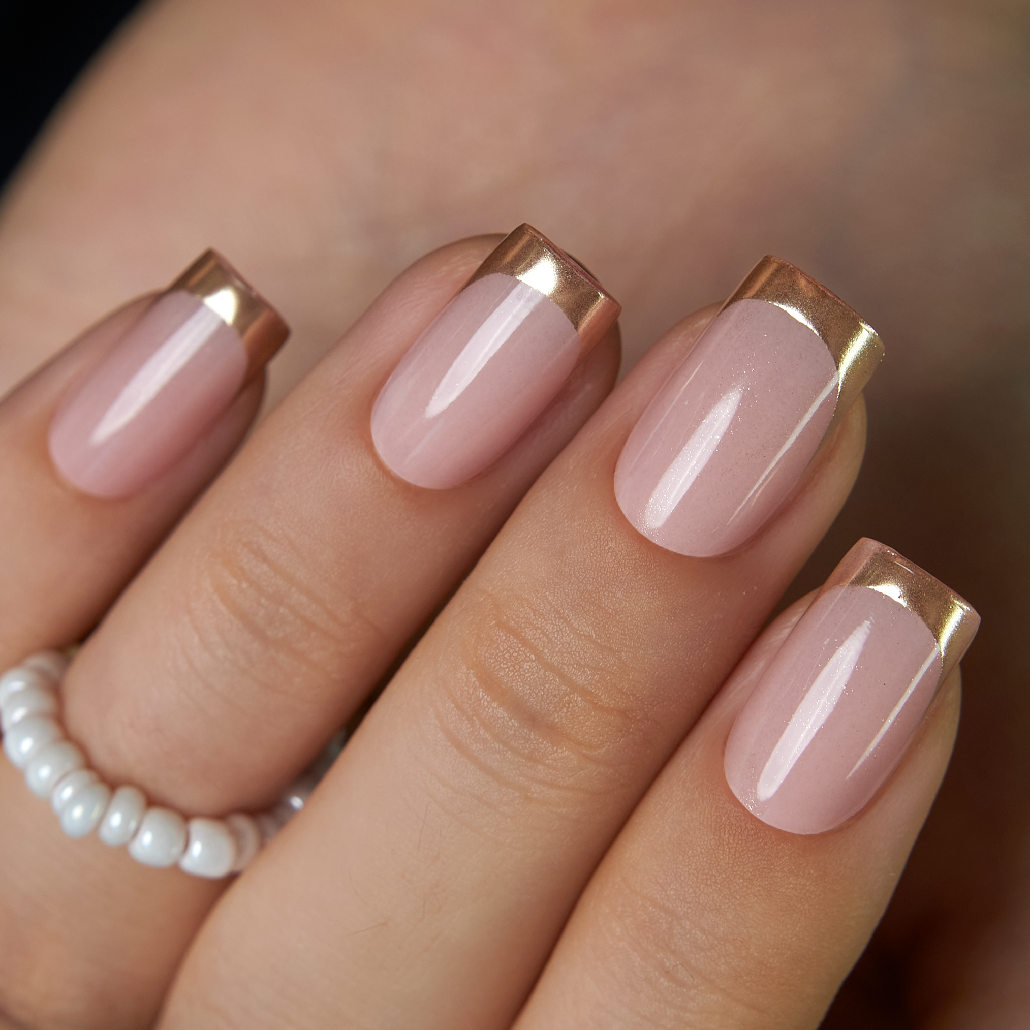 Gold French Tips On All Nails Visual Idea Gold French Tips On All Nails Visual Idea — Oval Nails 2027