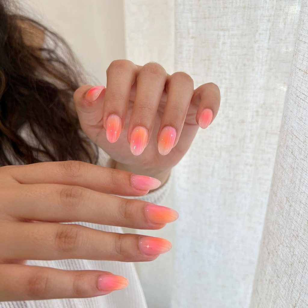 Glossy With Fine Glitter Visual Idea Glossy With Fine Glitter Visual Idea — Airbrush Nails 2027
