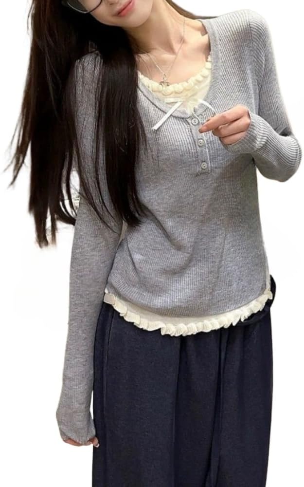 Ribbed Knit Top with Lace Trim Camisole Ribbed Knit Top with Lace Trim Camisole — Downtown Girl Outfits 2027