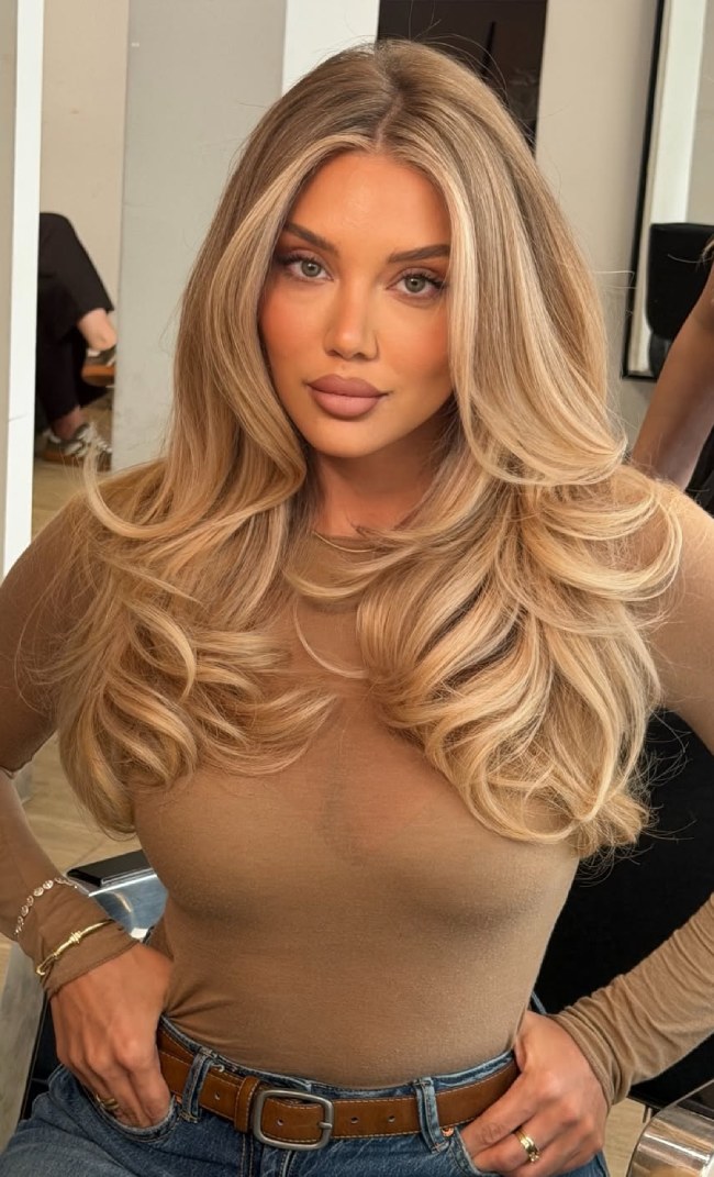 Honey Beige Blonde With Balayage — Warm Blonde Hair 2027