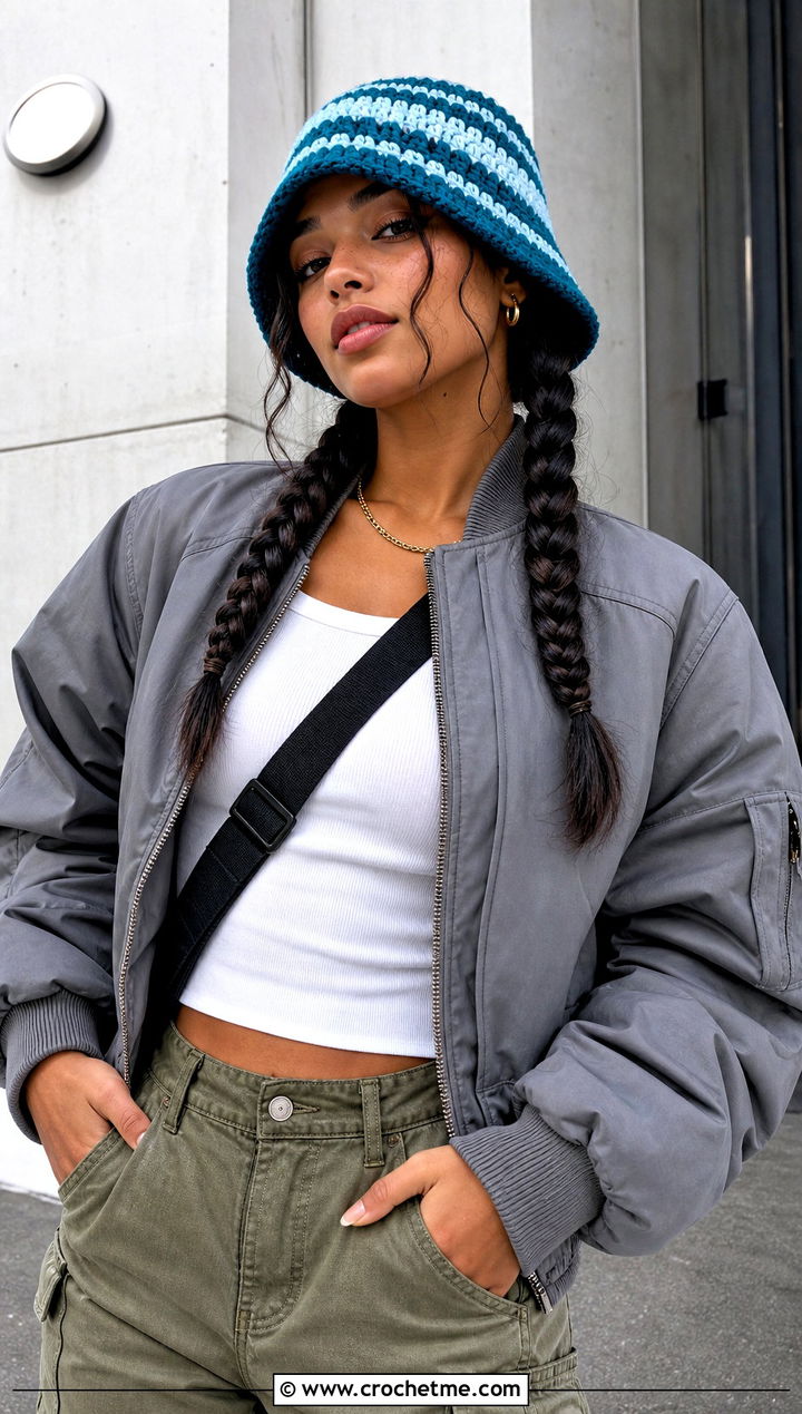Shoulder Length Wavy Thick In Two Braids — Bucket Hat Hairstyles 2027