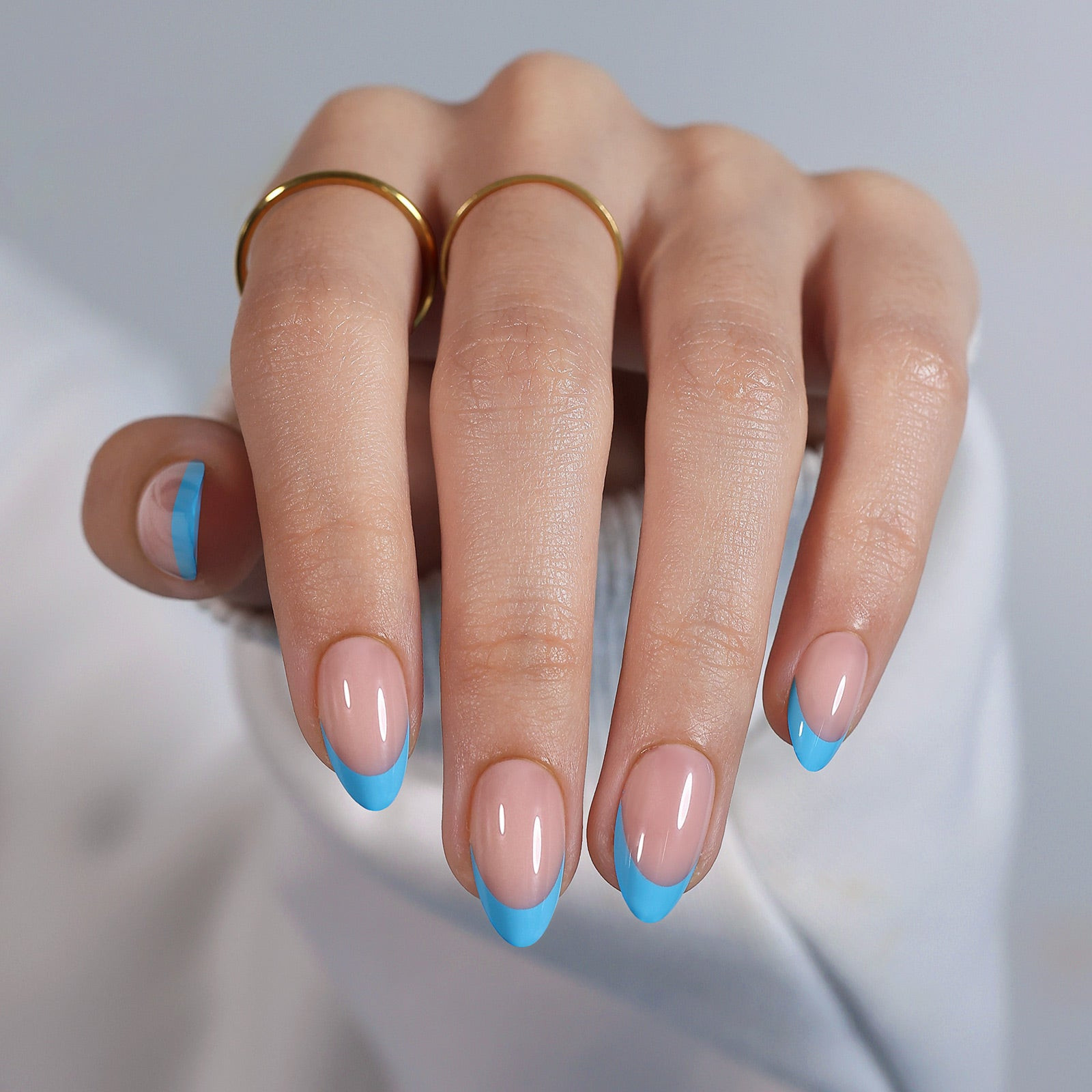 Baby Blue French Tips Visual Idea Baby Blue French Tips Visual Idea — French Tip Nails 2027 for Short Nail Beds