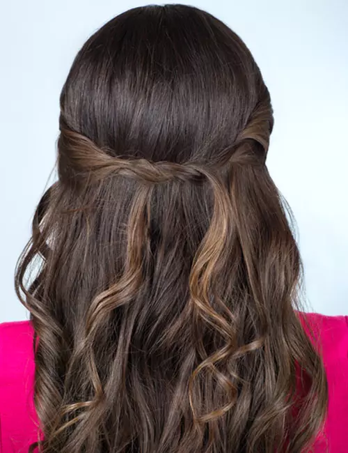 Dark Brown Braided Crown with Curls Dark Brown Braided Crown with Curls — Prom Hairstyles 2027 for Medium Hair