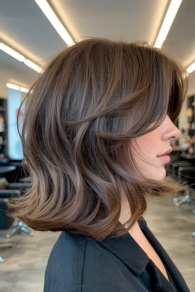 Angled Lob with Curtain Bangs — Angled Lob 2027