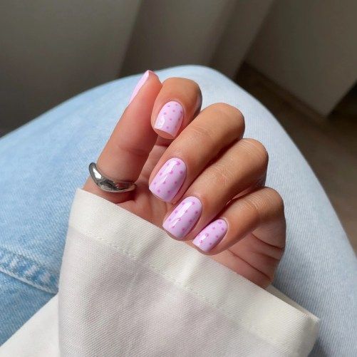Pink Polka Dots Visual Idea — Lavender Nails 2027