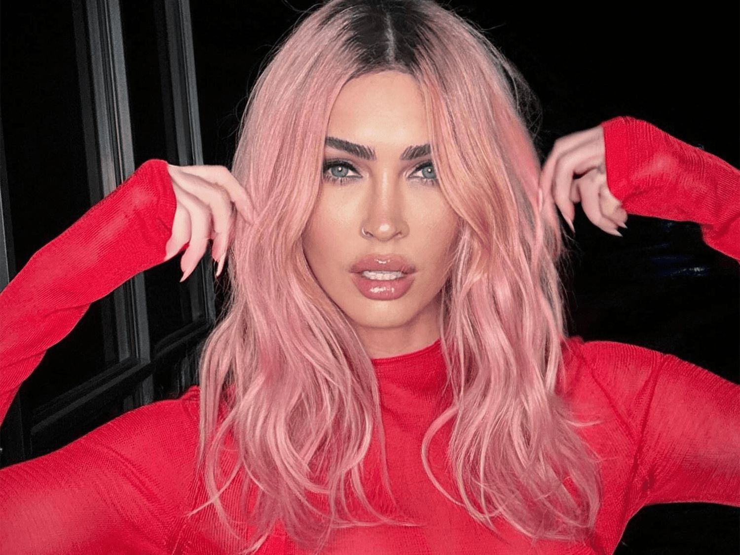 Millennial Pink Waves With Curtain Bangs — Pink Hair 2027