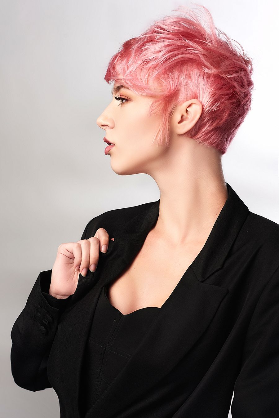 Vibrant Pink Pixie With Volume Vibrant Pink Pixie With Volume — Textured Pixie 2027