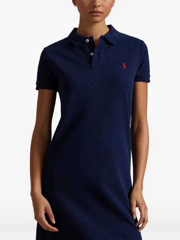 Classic Navy Pique Knit Polo Dress with Embroidered Logo Classic Navy Pique Knit Polo Dress with Embroidered Logo — Polo Dress 2027
