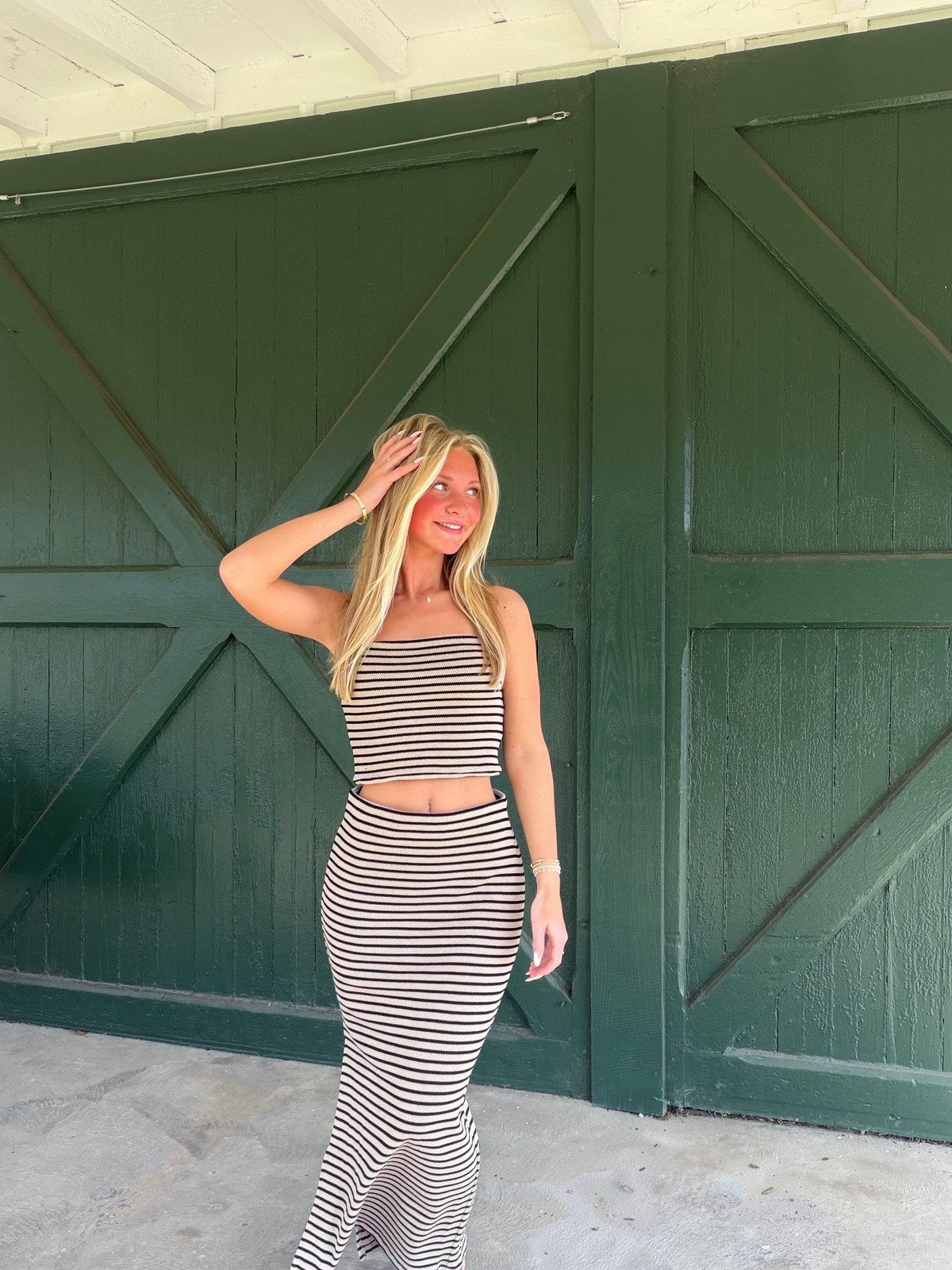 Striped Tube Top Matching Set for Casual Summer Style Striped Tube Top Matching Set for Casual Summer Style — Tube Tops 2027