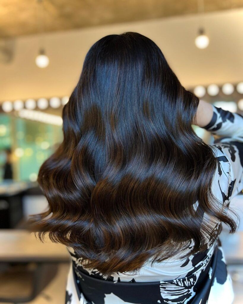 Back View Visual Idea — Balayage on Dark Brown Hair 2027