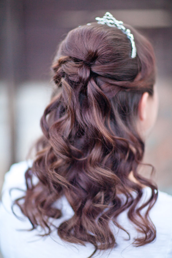 Twisted Half-Up With Curls and Accessory — The Rest Of The Hair Is Styled In Loose Twisted Half-Up With Curls and Accessory — The Rest Of The Hair Is Styled In Loose — Sweet 16 Hairstyles 2027