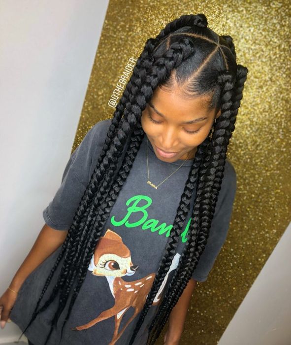 Jumbo Box Braids Visual Idea Jumbo Box Braids Visual Idea — Jumbo Cornrows 2027
