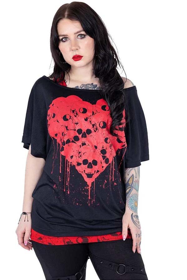 Skull Graphic Top and Studded Belt: Bold Emo Statement Skull Graphic Top and Studded Belt: Bold Emo Statement — Emo Outfits 2027