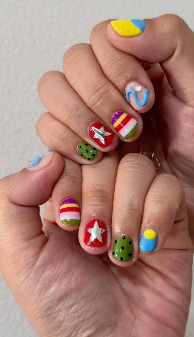 Mixed Playful Designs — Nails 2027 for Kids