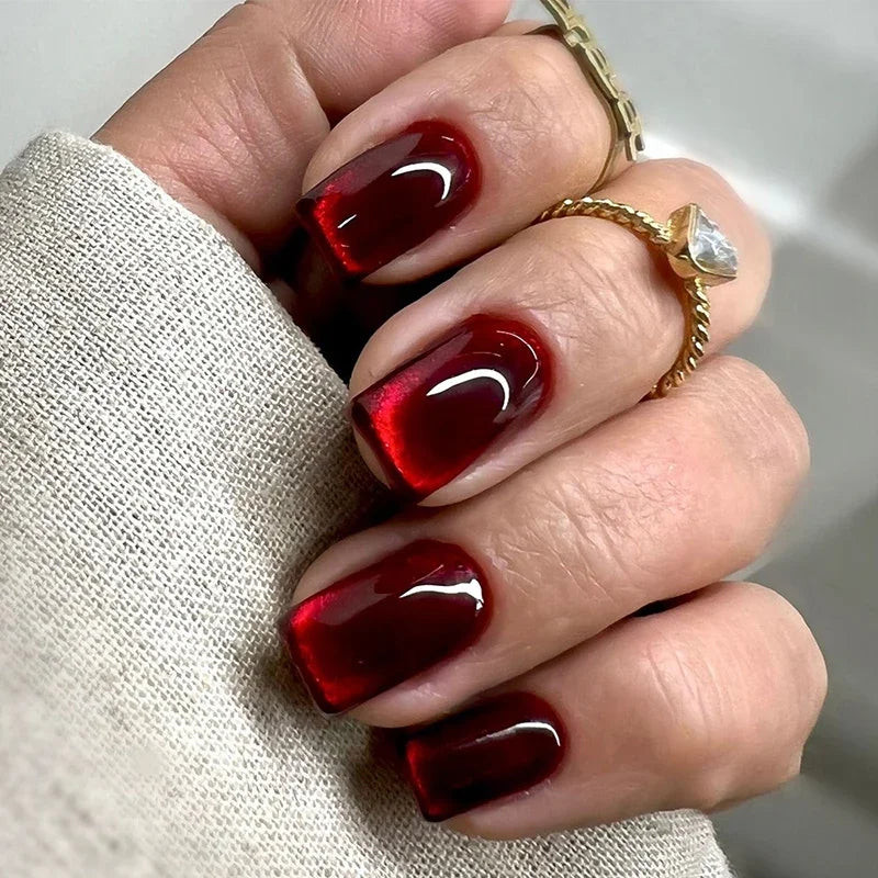 Glossy Visual Idea Glossy Visual Idea — Dark Red Nails 2027