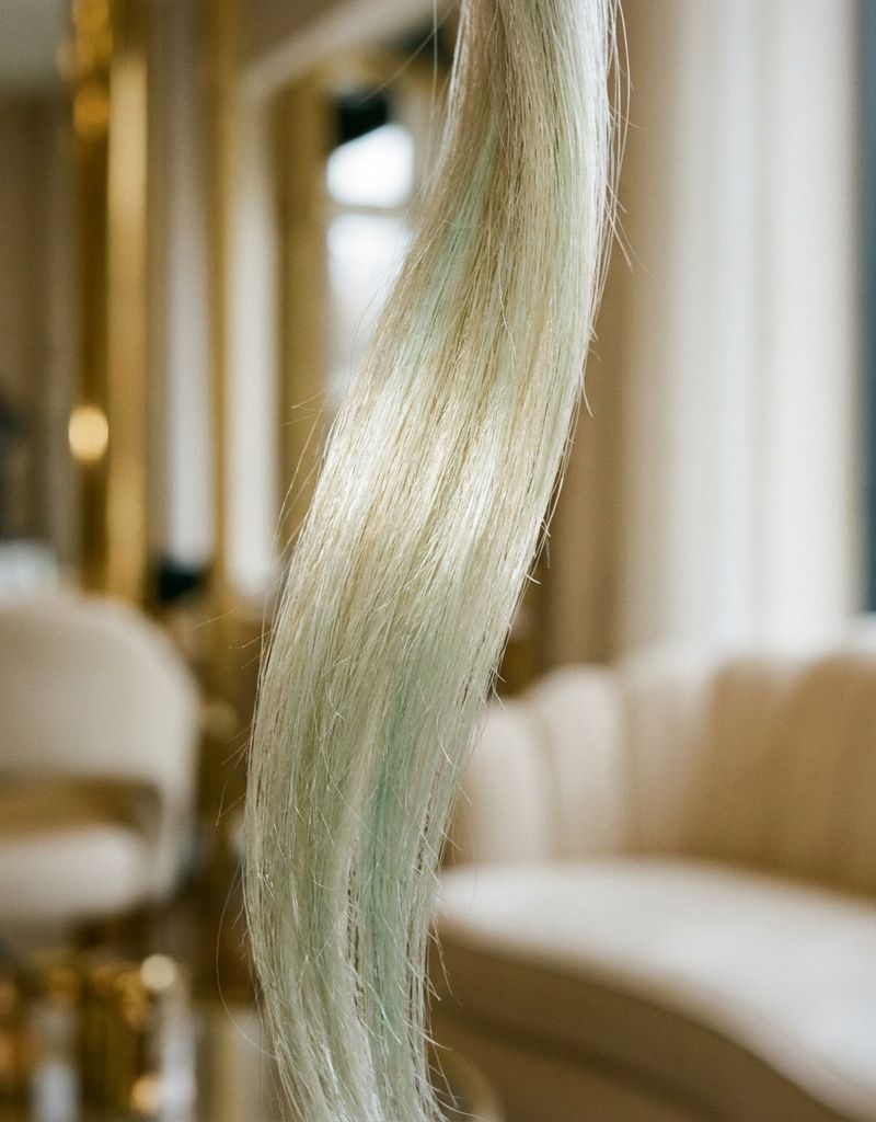 Front View Close Crop Visual Idea — Green and Blonde Hair 2027