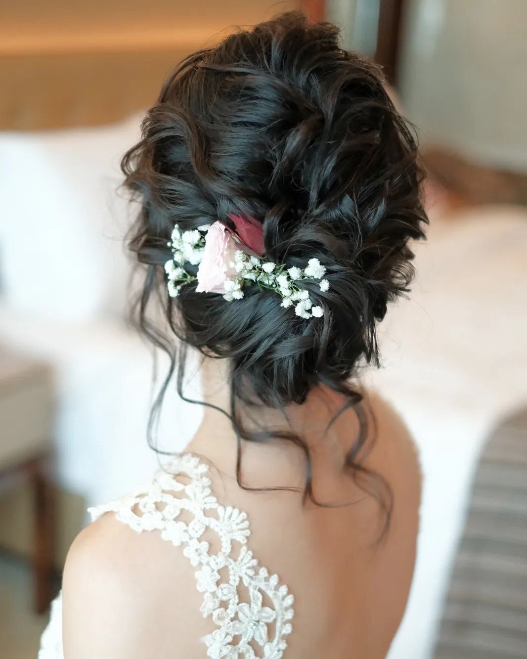 Loose Textured Curls Visual Idea Loose Textured Curls Visual Idea — Boho Braided Wedding Hair 2027