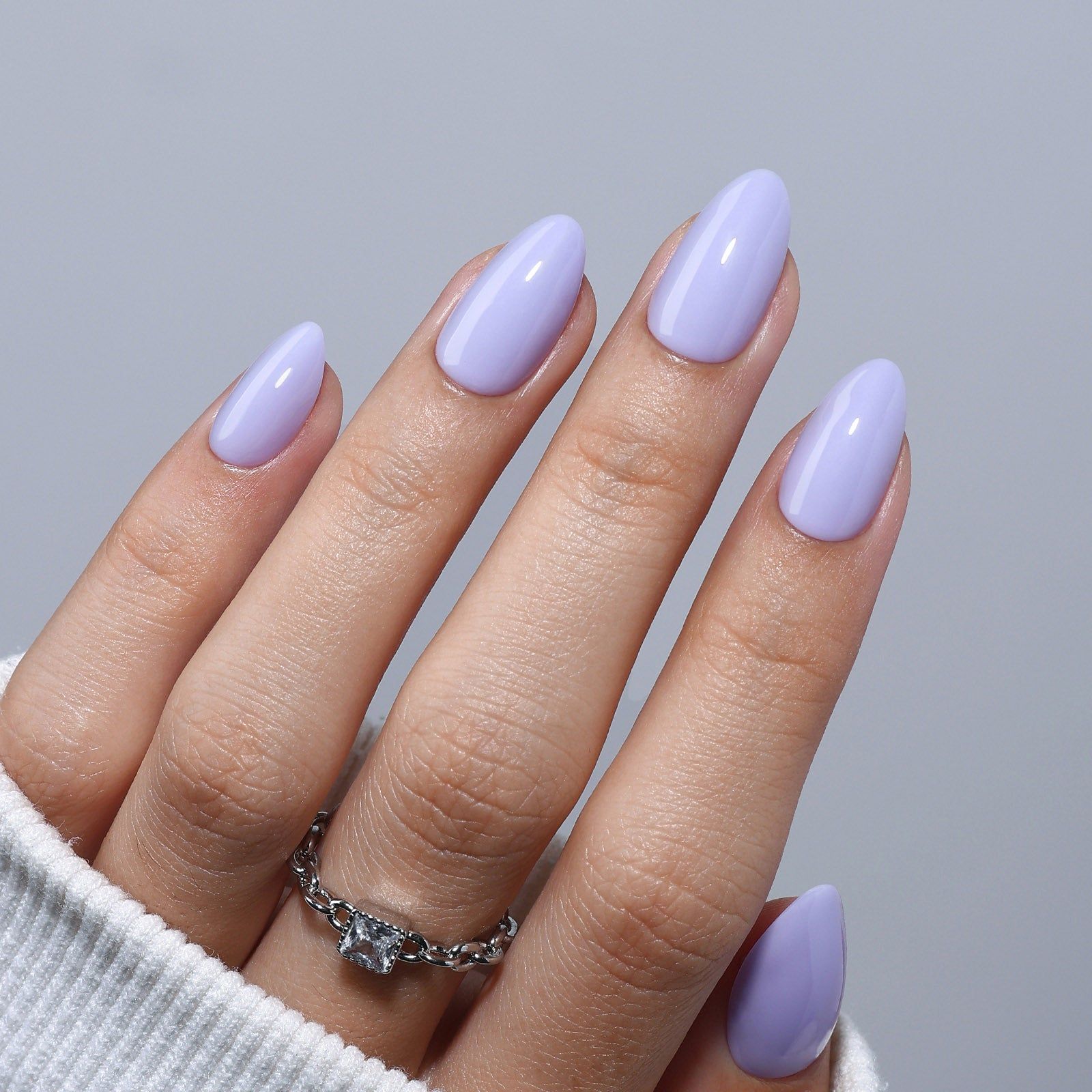 Glossy Light Pastel Purple Short Almond Glossy Light Pastel Purple Short Almond — Pastel Purple Nails 2027