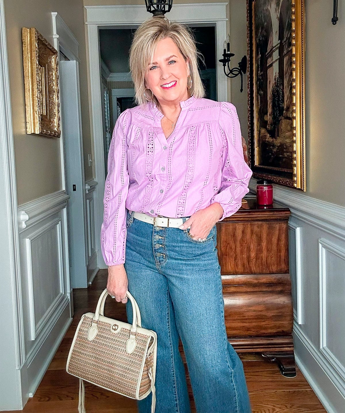 Casual Daytime Lilac Broderie Anglaise Blouse Casual Daytime Lilac Broderie Anglaise Blouse — Lilac Outfits 2027